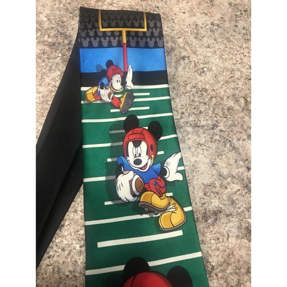 Mickey Unlimited Disney Novelty Silk Neck Tie Mickey Mouse Football - Picture 3 of 6